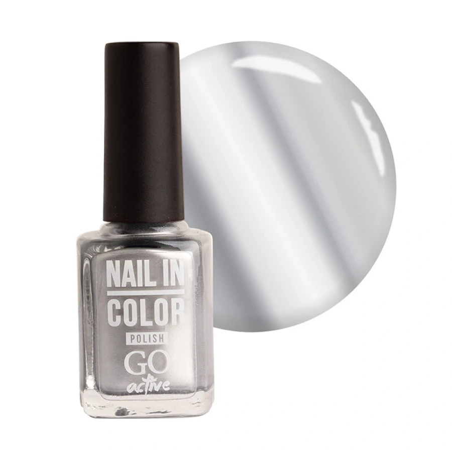 Лак для нігтів GO Active Nail in Color №76 сірий, перламутровий 10 мл