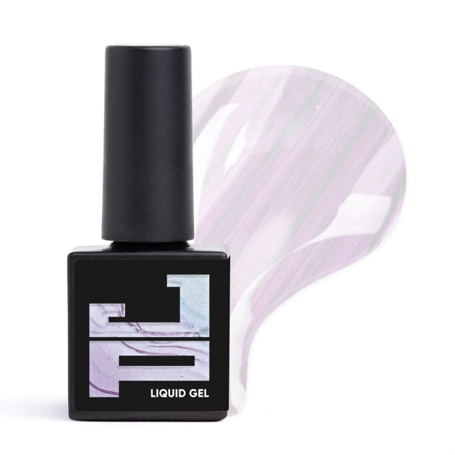 Рідкий гель для моделювання та зміцнення нігтів Jerden-Proff Liquid Gel 15 молочний із фіолетово-ліловим відливом, з шимером та перламутром 10 мл