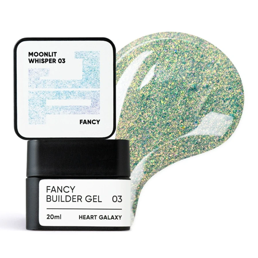 Білдер-гель з ефектом хамелеону Jerden-Proff Fancy Builder Gel 03 Moonlit Whisper бірюзово-блакитний 20 мл