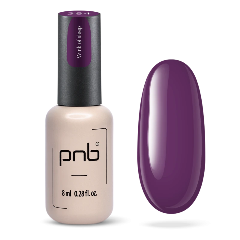 Гель-лак PNB №384 Wink of Sleep насичений сливовий, емаль 8 мл