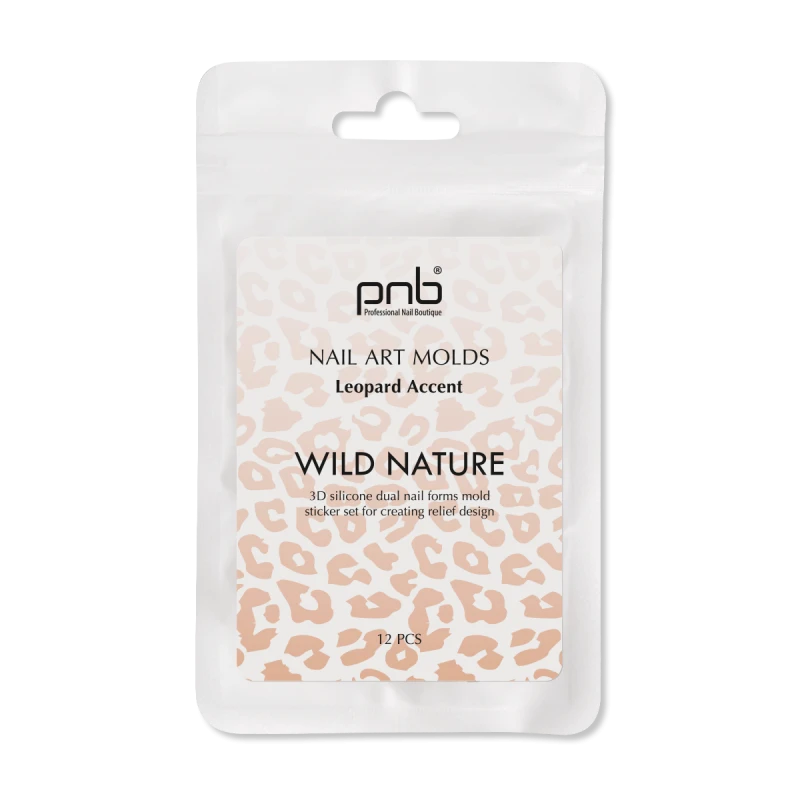 Силіконові молди для верхніх форм PNB Wild Nature Nail Art Molds Leopard Accent Леопардовий акцент 12 шт