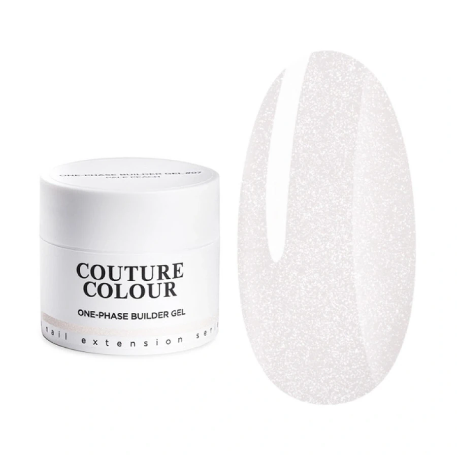 Однофазний гель для моделювання Couture Colour One-Phase Builder Gel 07 Baked Milk пряжене молоко, з шимером 50 мл
