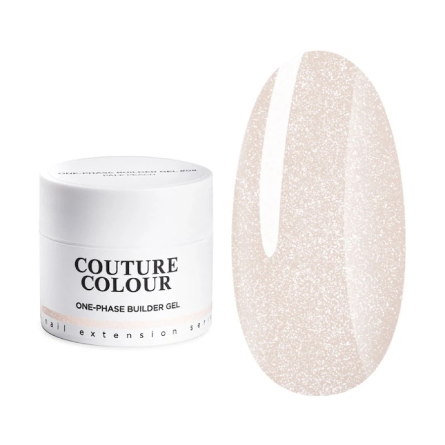 Однофазний гель для моделювання Couture Colour One-Phase Builder Gel 08 Shimmer Nude нюдовий, з шимером 50 мл