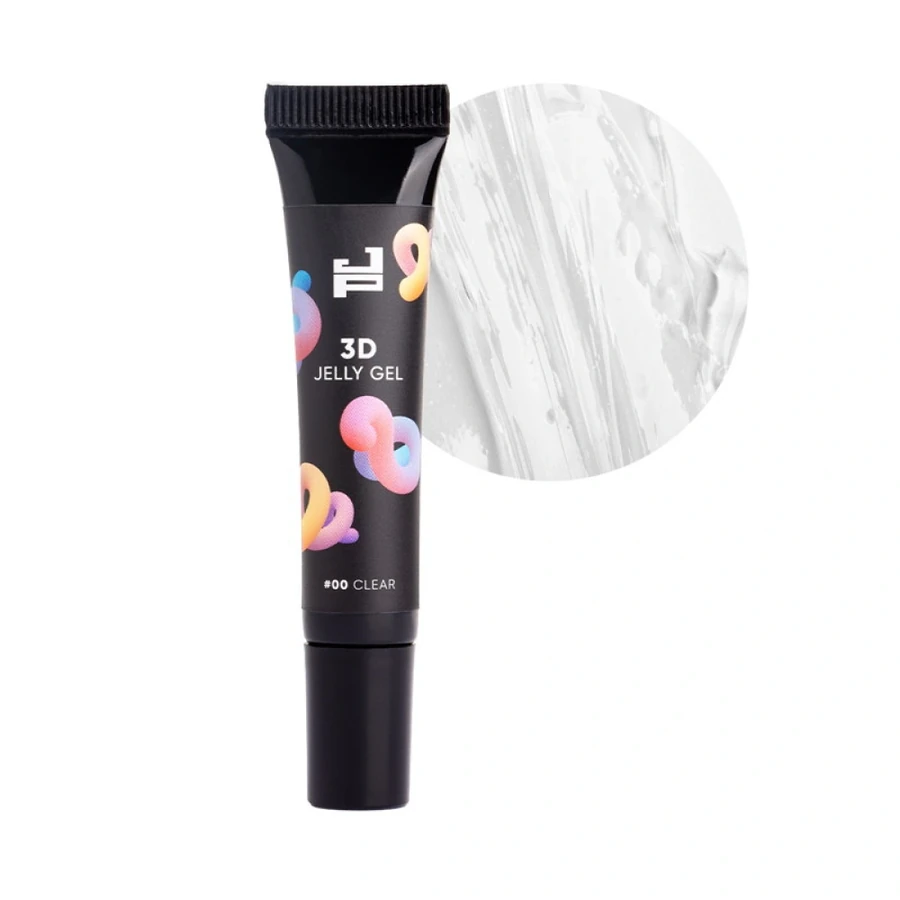 3D-гель для об&rsquo;ємних дизайнів Jerden-Proff Jelly Gel 00 Clear прозорий 8 г