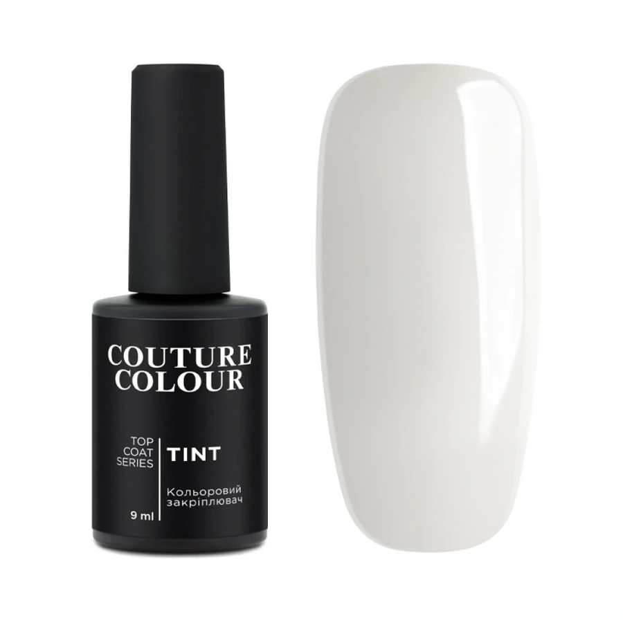 Кольоровий топ без липкого шару Couture Colour Tint Top Coat 01 білий 9 мл