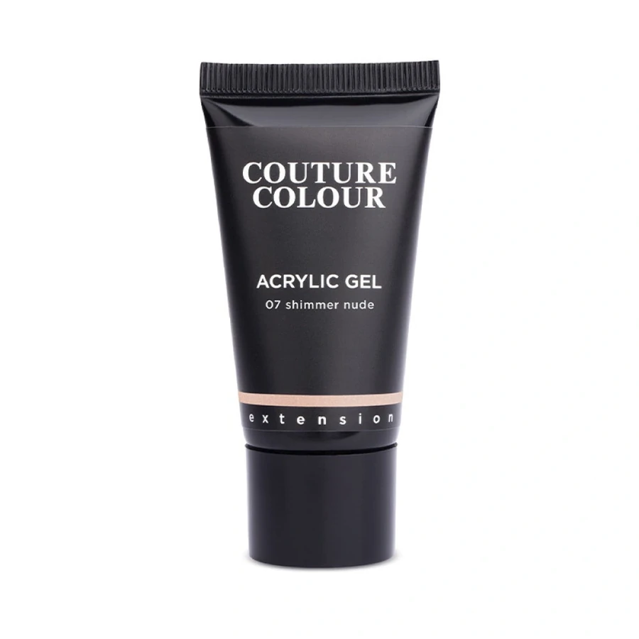 Акрил-гель Couture Colour Acrylic Gel 07 Shimmer Nude нюдовий, з шимером 30 мл