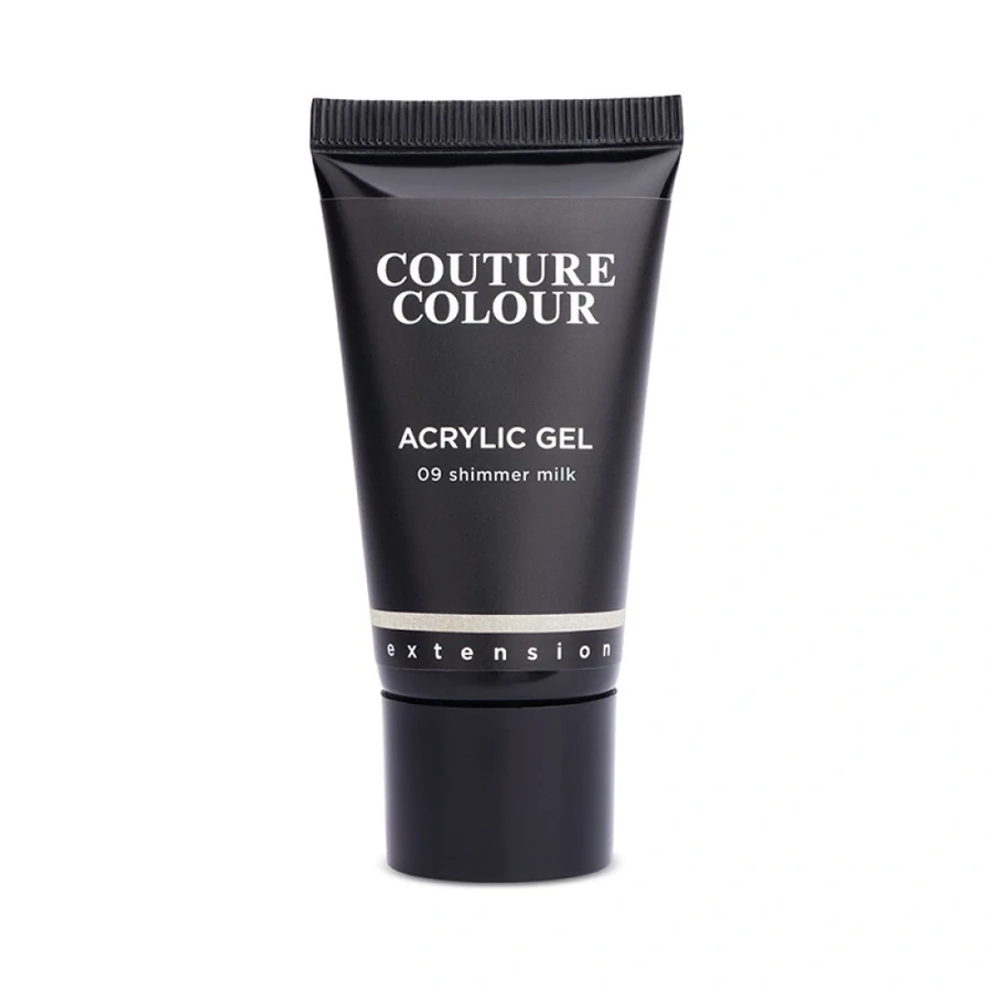 Акрил-гель Couture Colour Acrylic Gel 09 Shimmer Milk молочний, з шимером 30 мл