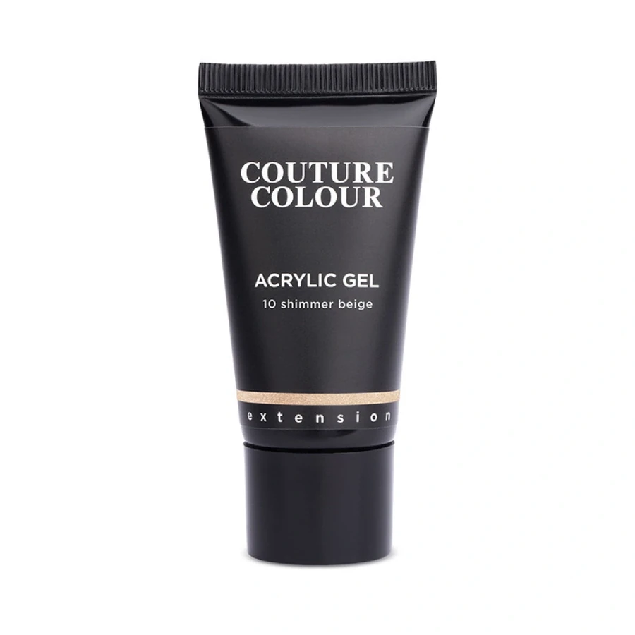 Акрил-гель Couture Colour Acrylic Gel 10 Shimmer Beige бежевий, з шимером 30 мл