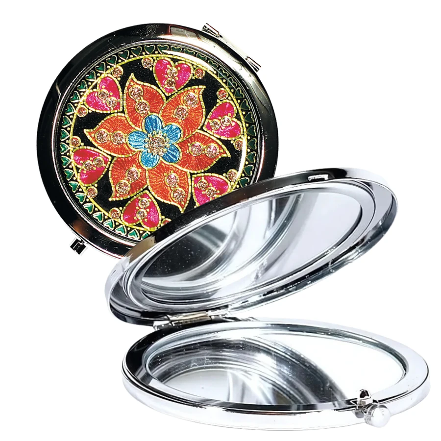 Дзеркальце кишенькове з принтом Merci Cosmetic Pocket Mirror 9976