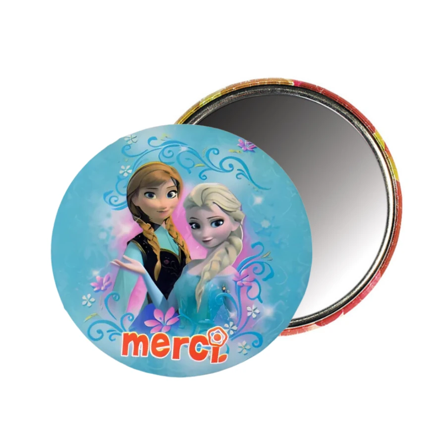 Дзеркальце кишенькове з принтом "Холодне серце" Merci Cosmetic Pocket Mirror 9983-1