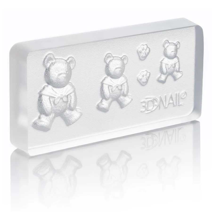 Силіконові 3D молди для обємного дизайну нігтів Kodi Silicone 3D Mold for Nail Design 04 ведмедики