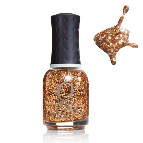 Лак ORLY Watch It Glitter мідні великі блискітки, прозорий 18 мл