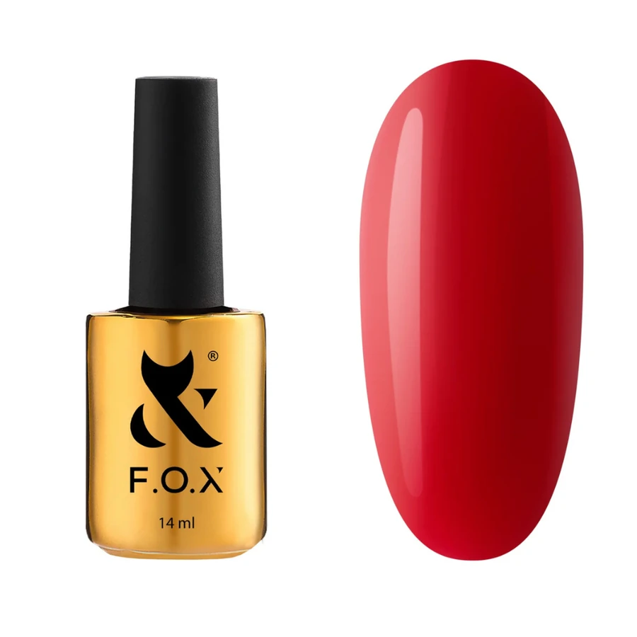 Рідкий акригель FOX Autumn Gel Bottle 007 червоний, емаль 14 мл