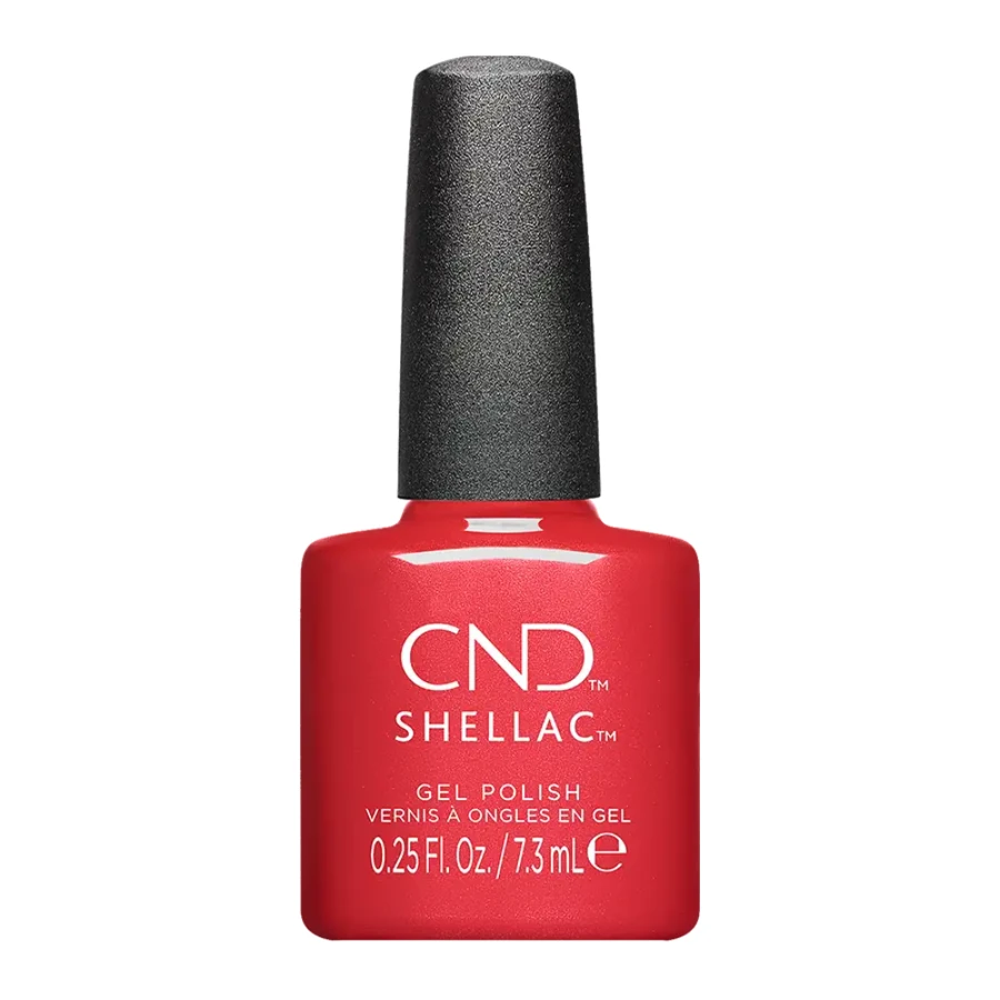 Гель-лак CND Shellac Dragon Stay All Day яскраво-червоний, з шимером 7,3 мл