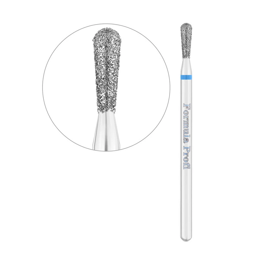 Фреза алмазна груша Formula Profi Diamond Nozzle Blue Premium синя, середня жорсткість 2.1 мм