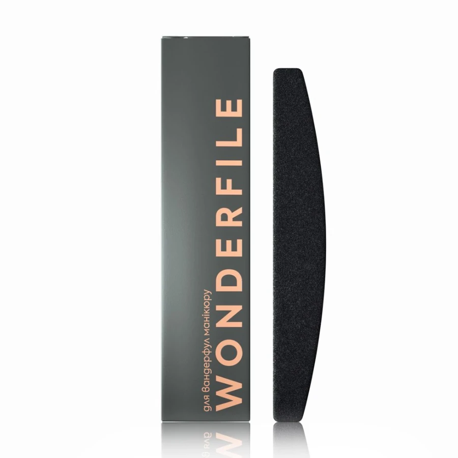 Змінні файли на клейовій основі Wonderfile Replacement Nail Files 180 грит чорні 20 шт