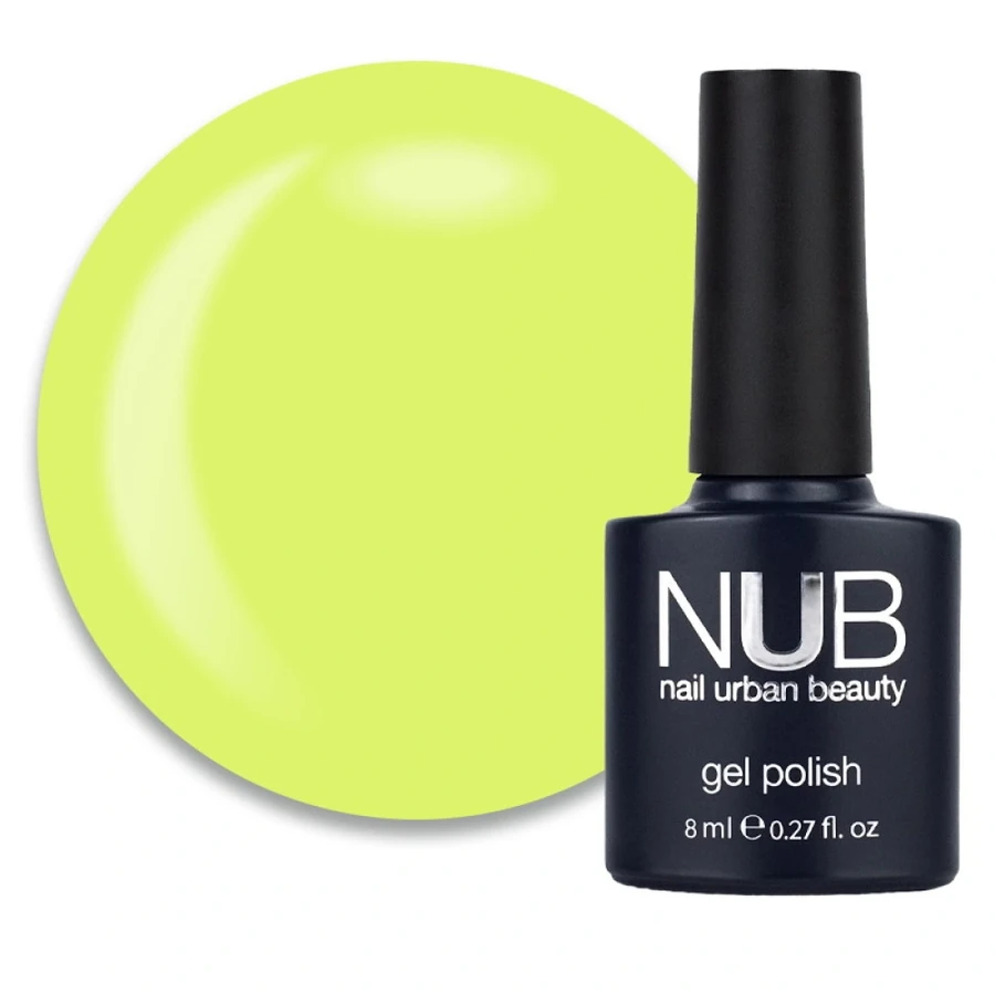 Гель-лак NUB Gel Polish 007 Yellow Sensation яскравий лаймовий, емаль 8 мл
