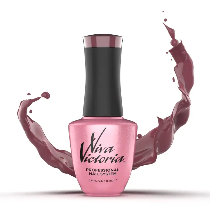 Гель-лак Viva Victoria Gel Polish E-096 попелястий темно-бузковий, емаль 15 мл