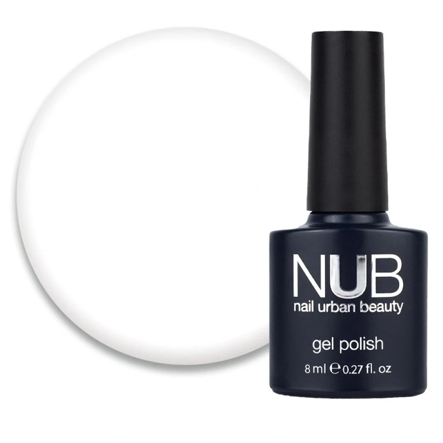 Гель-лак NUB Gel Polish 048 White Collar білий, емаль 8 мл