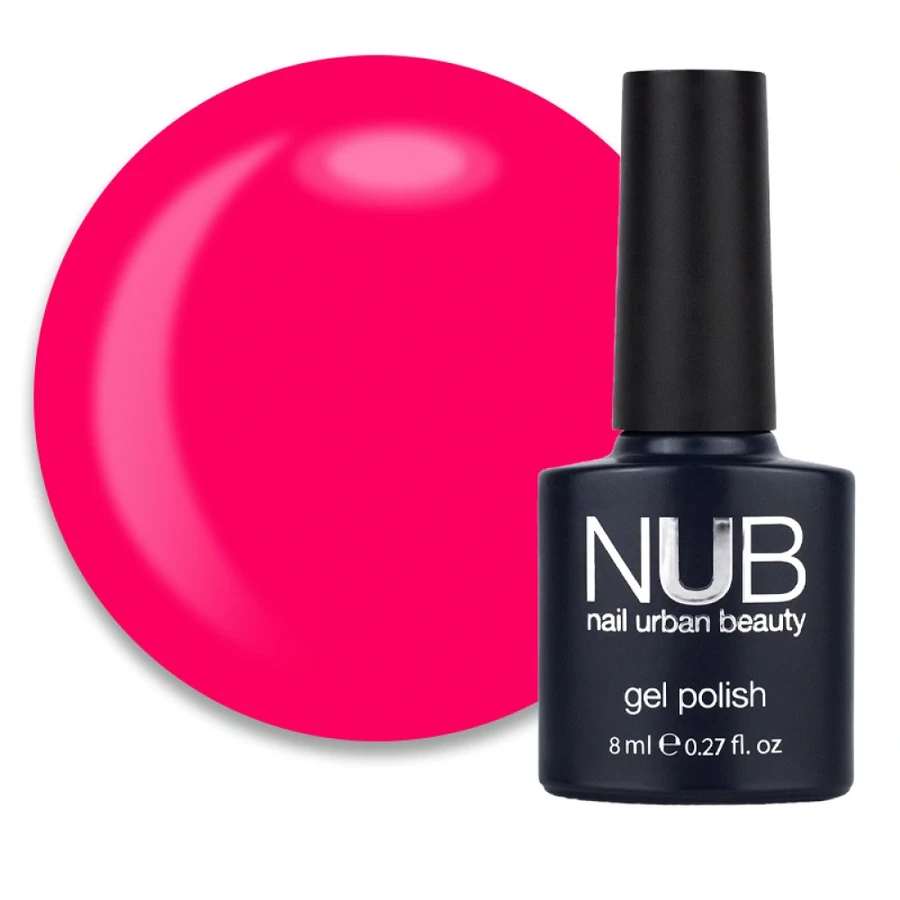 Гель-лак NUB Gel Polish 250 Fuchsia Flock рожева фуксія, емаль 8 мл