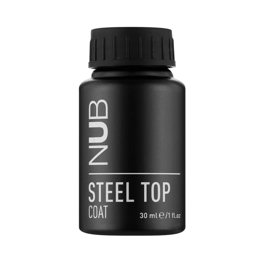 Топ для гель-лаку стійкий до подряпин NUB Steel Top Coat без липкого шару 30 мл