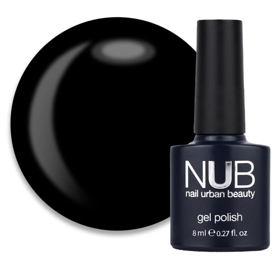 Гель-лак NUB Gel Polish 134 Tiny Black Dress чорний, емаль 8 мл