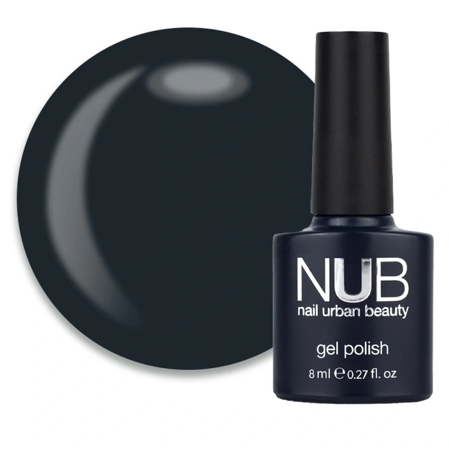 Гель-лак NUB Gel Polish 179 Asphaltene темний графітовий, емаль 8 мл