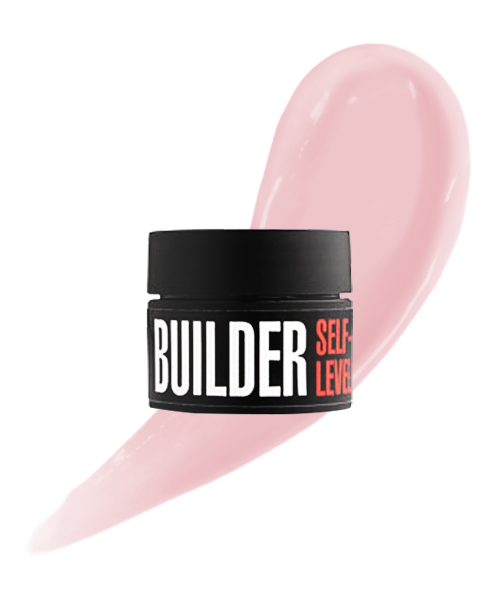 Моделюючий самовирівнювальний гель Kodi Builder Self-Level Gel Misty Rose молочно-бежевий, зі скловолокном 13 г