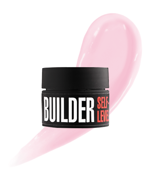 Моделюючий самовирівнювальний гель Kodi Builder Self-Level Gel Milky Pink молочно-рожевий, зі скловолокном 30 г