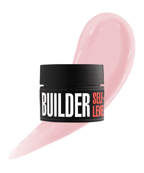 Моделюючий самовирівнювальний гель Kodi Builder Self-Level Gel Misty Rose молочно-бежевий, зі скловолокном 30 г