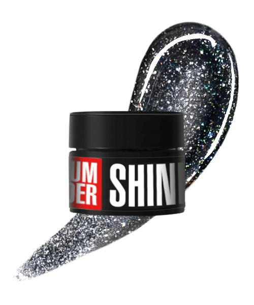 Моделюючий гель з блискітками Kodi Medium Builder Shine Gel 04 чорний 30 г