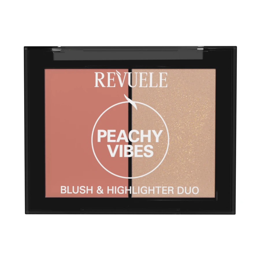 Палітра рум'ян та хайлайтера Revuele Blush & Highlighter Duo Peachy Vibes 8 г
