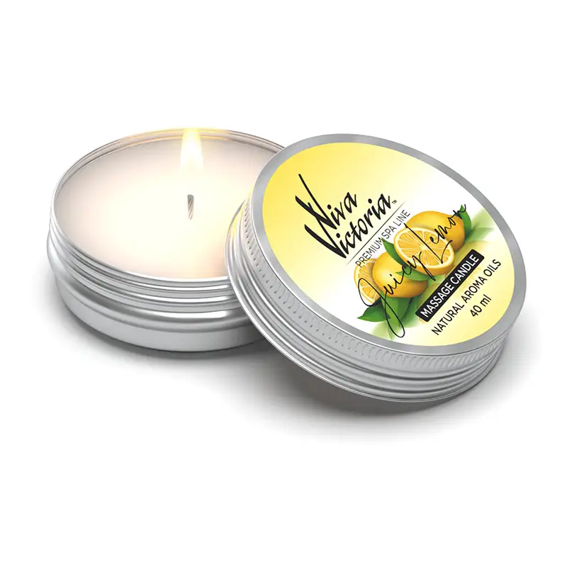 Масажна свічка для манікюру "Соковитий лимон" Viva Victoria Massage Candle Juicy Lemon 40 мл