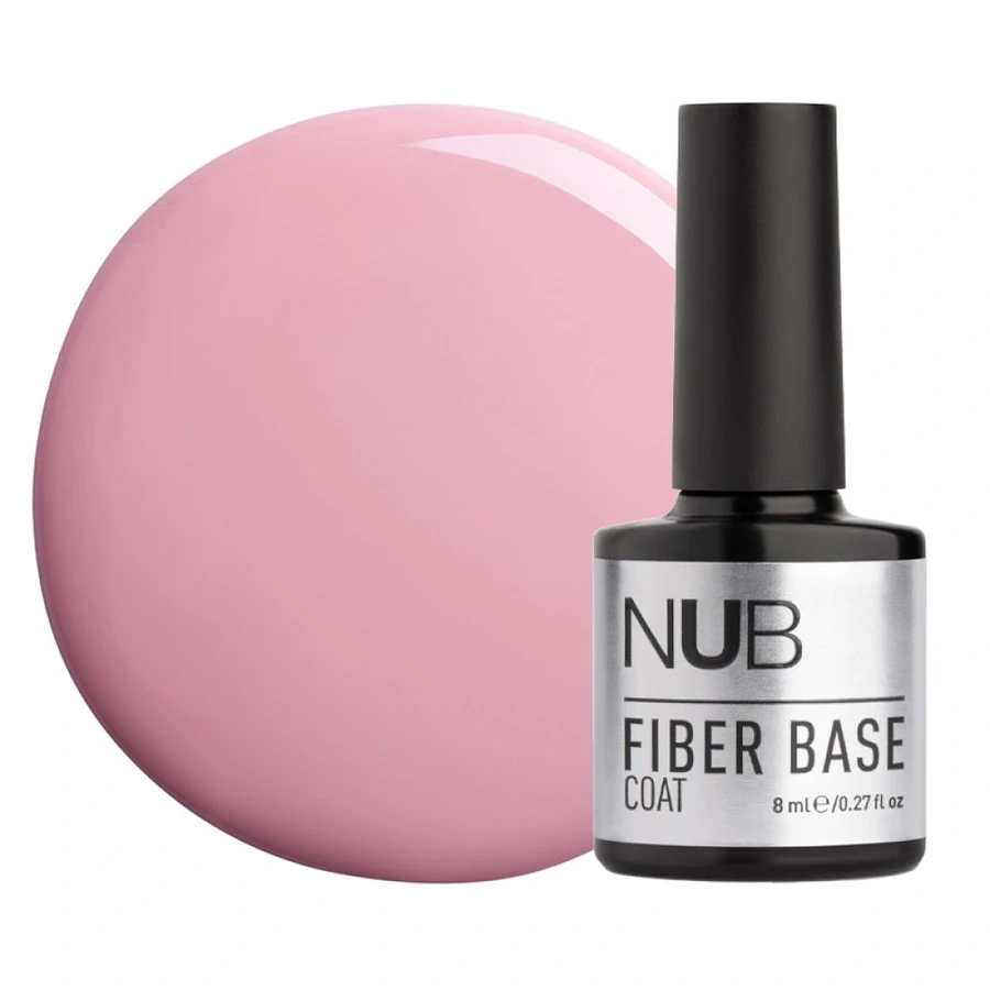 База для гель-лаку з армувальними волокнами NUB Fiber Base Coat 03 Rose рожевий 8 мл
