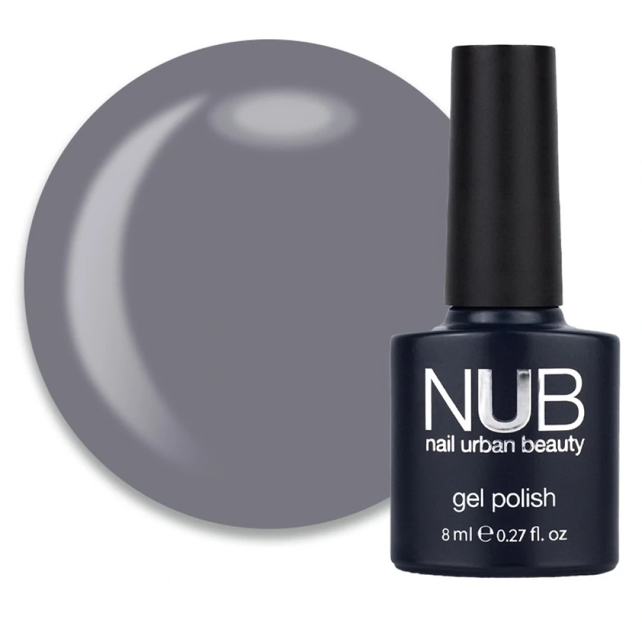 Гель-лак NUB Gel Polish 128 Cloudy Grey сірий, емаль 8 мл