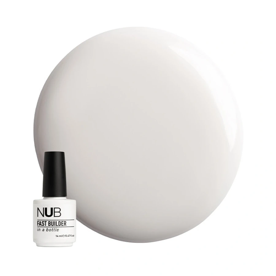 Гель в пляшці для швидкого нарощування NUB Fast Builder Gel 02 Milk молочний 14 мл