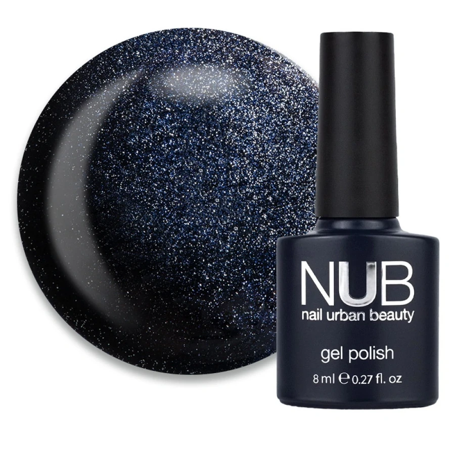 Гель-лак з відблиском NUB Mystery Gel Polish 9D 02 Ocean синій океан, магнітний 8 мл