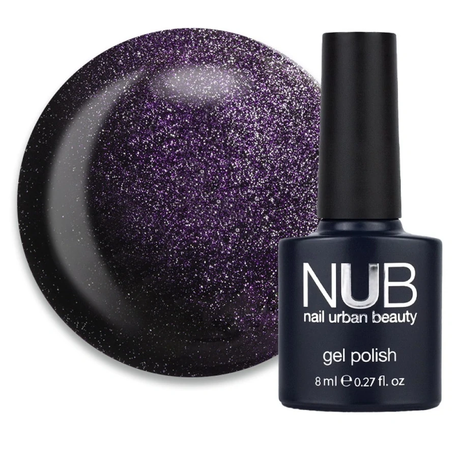 Гель-лак з відблиском NUB Mystery Gel Polish 9D 03 Universe фіолетовий, магнітний 8 мл