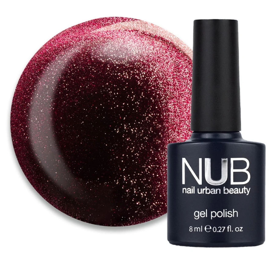 Гель-лак з відблиском NUB Mystery Gel Polish 9D 05 Coral рожевий, магнітний 8 мл