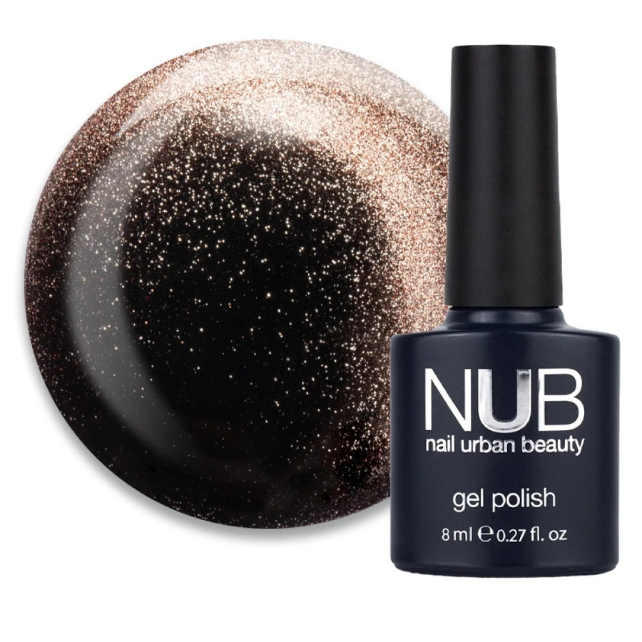 Гель-лак з відблиском NUB Mystery Gel Polish 9D 06 Desert кавова латунь, магнітний 8 мл