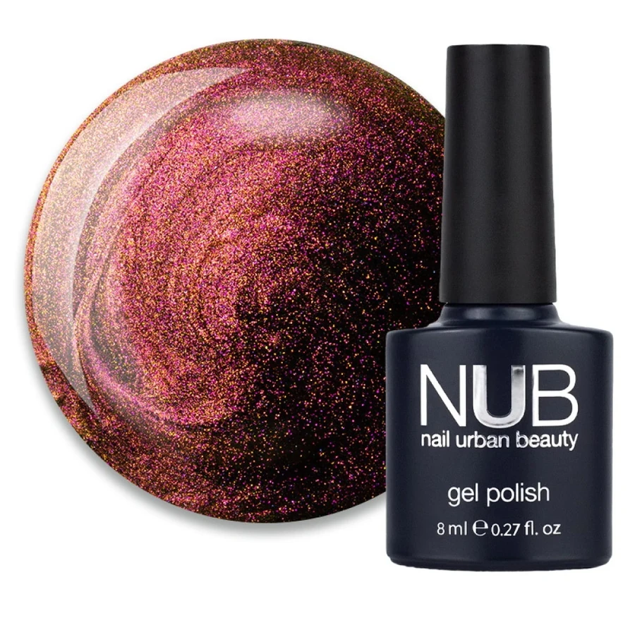 Гель-лак з відблиском NUB Mystery Gel Polish 9D 11 Ember рожевий теракот, магнітний 8 мл