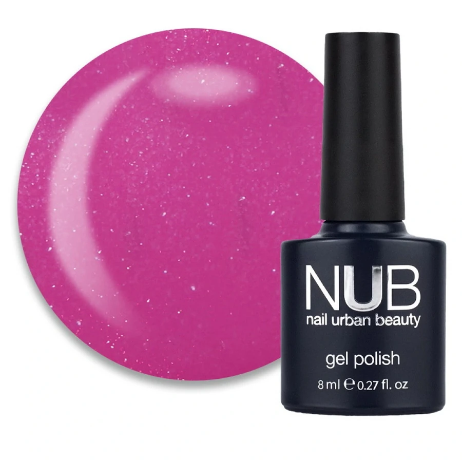 Гель-лак NUB Gel Polish 067 Lovely Color фуксія, з шимером 8 мл