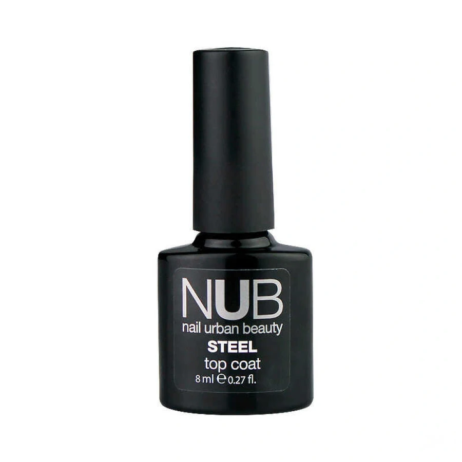 Топ для гель-лаку стійкий до подряпин NUB Steel Top Coat без липкого шару 8 мл
