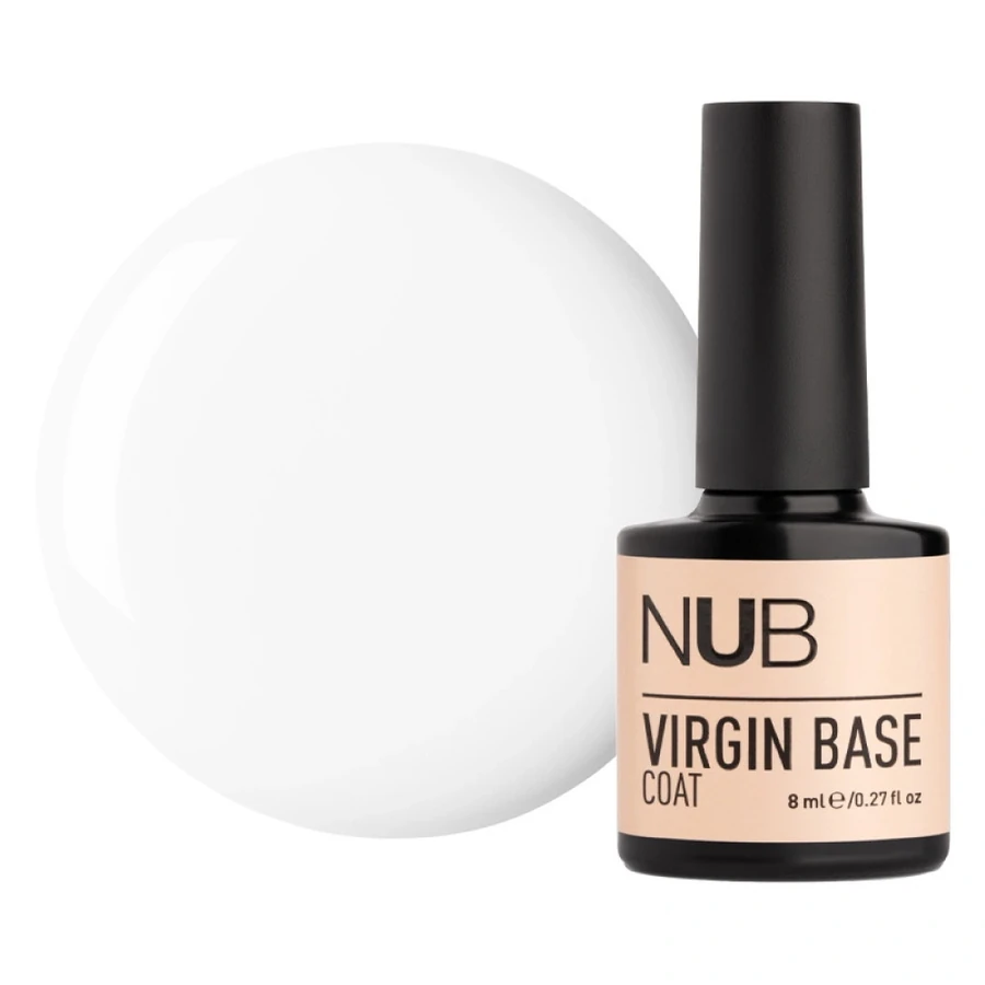 Каучукова камуфлююча база нового покоління NUB Virgin Base Coat 01 молочний 8 мл
