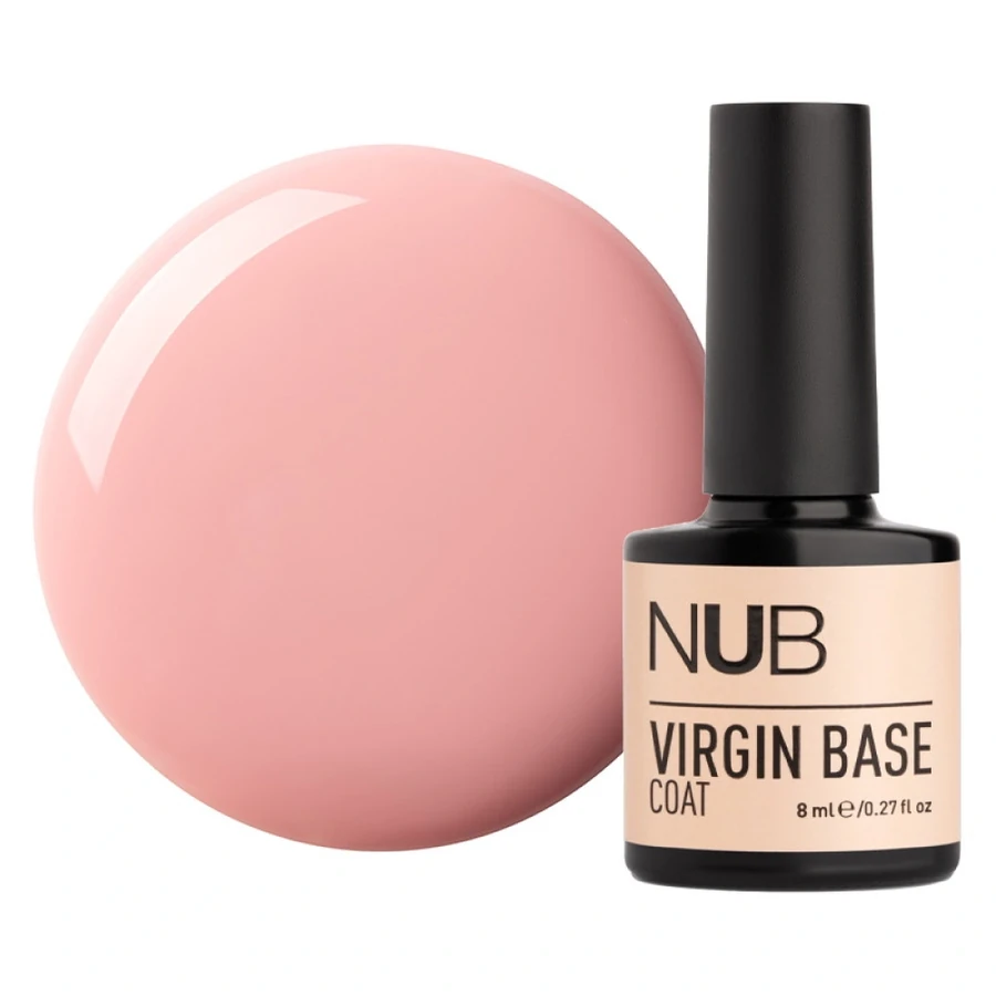 Каучукова камуфлююча база нового покоління NUB Virgin Base Coat 06 пастельний рожевий 8 мл