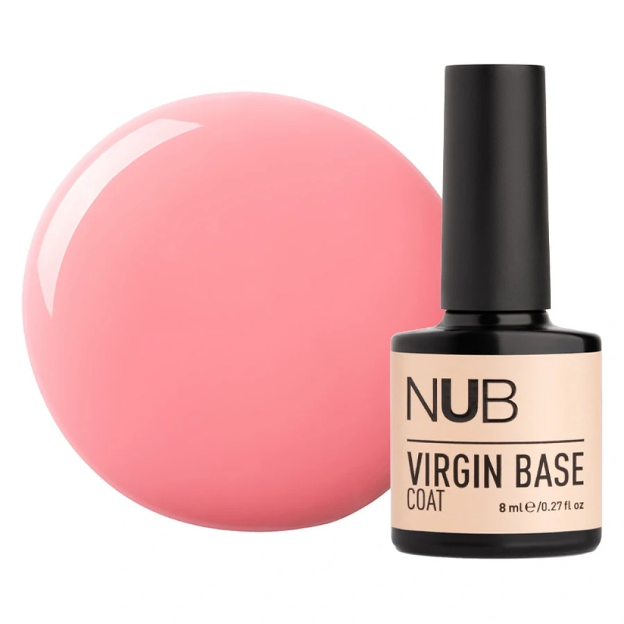 Каучукова камуфлююча база нового покоління NUB Virgin Base Coat 07 троянда брют 8 мл