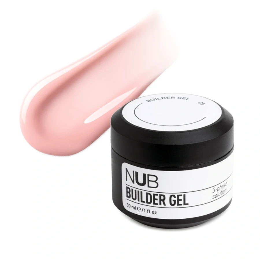 Густий трифазний гель для нарощування нігтів NUB Builder Gel 05 персиковий 30 мл