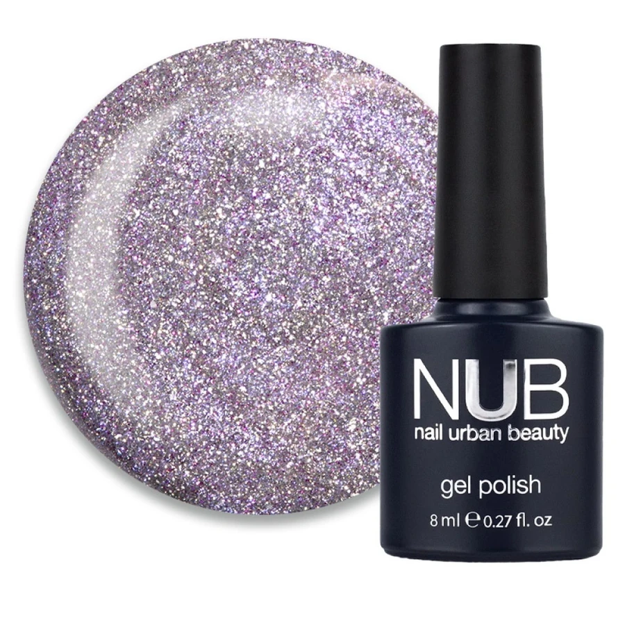 Гель-лак NUB Gel Polish Night Light 08 Indigo Flash світлий бузковий, світловідбиваючий 8 мл
