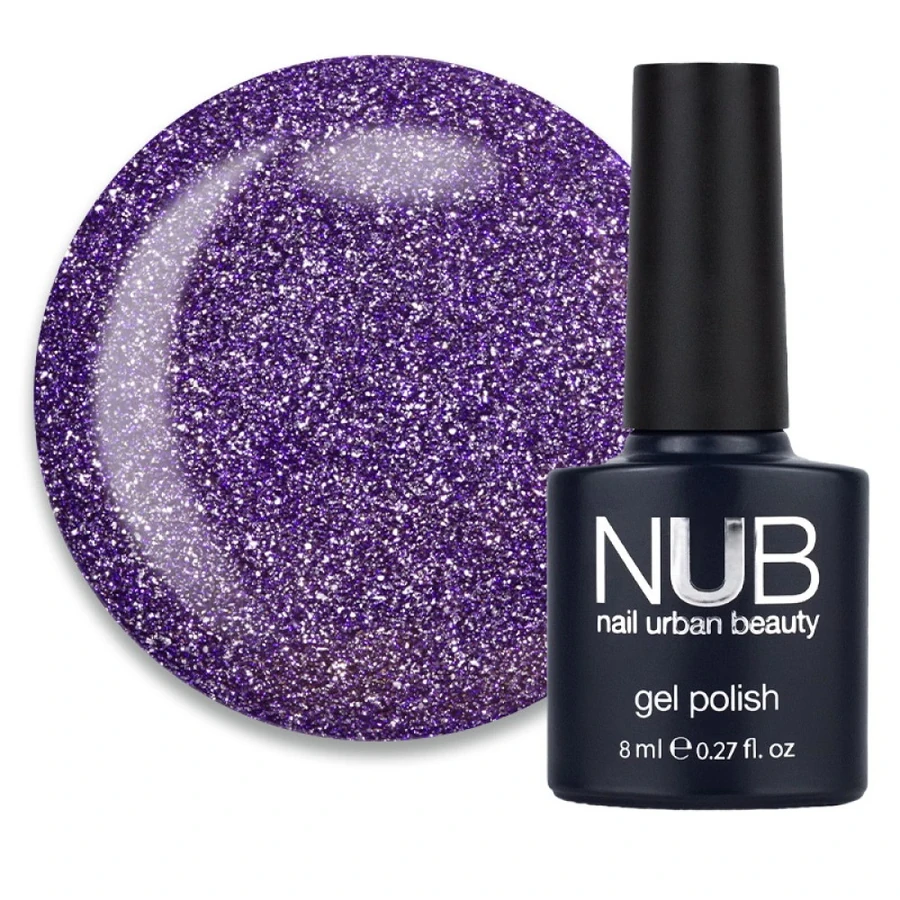Гель-лак NUB Gel Polish Night Light 13 Milky Way бузково-фіолетовий, світловідбиваючий 8 мл