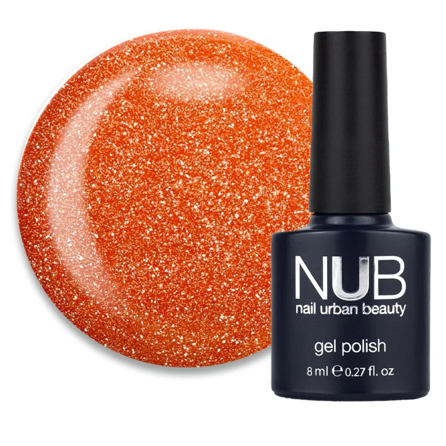 Гель-лак NUB Gel Polish Night Light 14 Amber помаранчевий, світловідбиваючий 8 мл